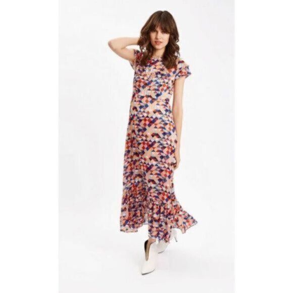 Traffic People Forgiven Dress in Peach and Red, size medium - Picture 1 of 14